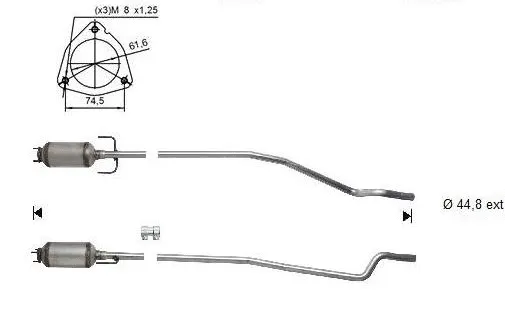 Soot/Particulate Filter, exhaust system (OK-906SIC)