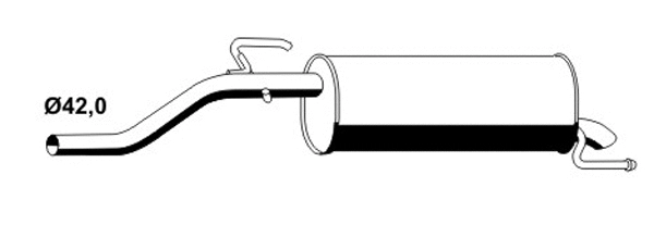 Rear Muffler (OS-672ERNS)