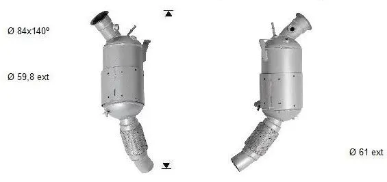 Soot/Particulate Filter, exhaust system (BK-823SICAS)