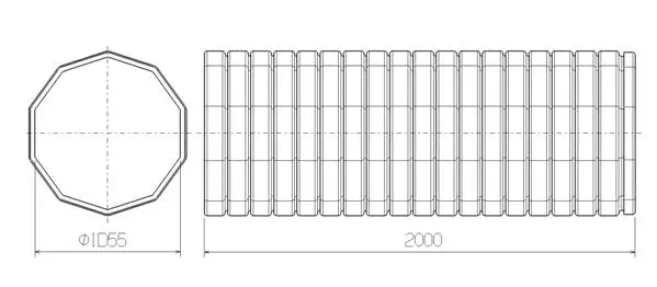 Corrugated Pipe, exhaust system (UFR-461)