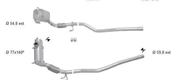 Soot/Particulate Filter, exhaust system (VK-454SIC)