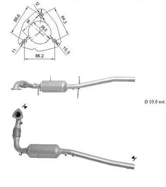 Soot/Particulate Filter, exhaust system (FK-331SIC)
