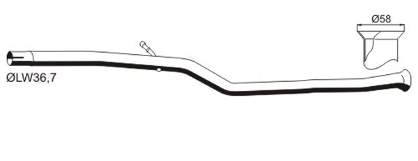 Repair Pipe, catalytic converter (PGR-166ERNS)