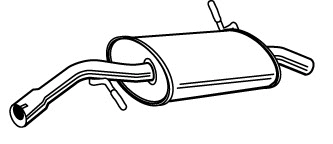 Rear Muffler (CS-186)