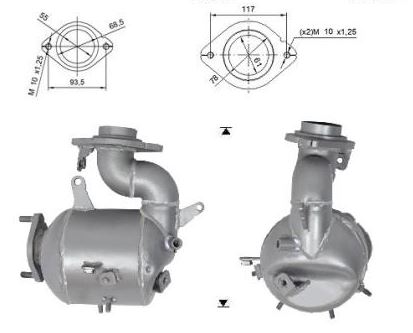 Soot/Particulate Filter, exhaust system (TK-330)