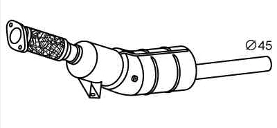 Soot/Particulate Filter, exhaust system (RK-345)