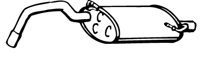 Rear Muffler (VOS-142)