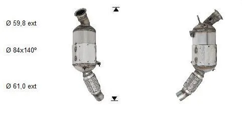 Soot/Particulate Filter, exhaust system (BK-881SIC)