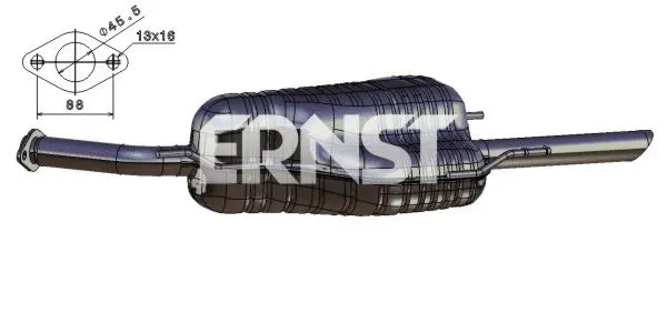 Rear Muffler (OS-424ERNS)