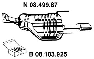 Rear Muffler (OS-467EB/ERN)