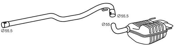 Rear Muffler (SBS-66)