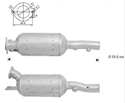 Soot/Particulate Filter, exhaust system (RK-329SIC)