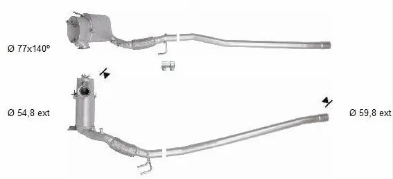 Soot/Particulate Filter, exhaust system (AK-343)
