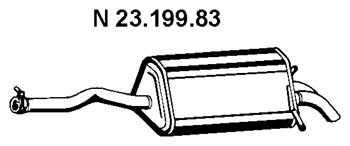 Rear Muffler (MS-332EBER)