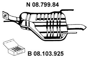 Rear Muffler (OS-567EBER)