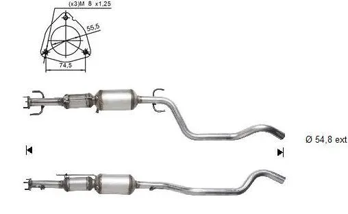 Soot/Particulate Filter, exhaust system (OK-876SIC)
