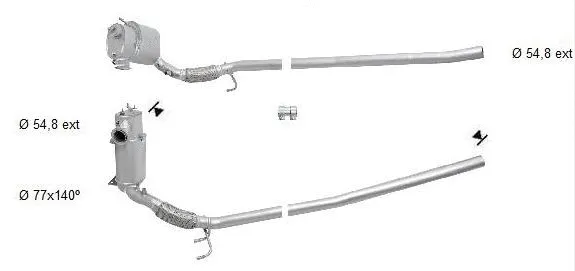 Soot/Particulate Filter, exhaust system (SKK-929)