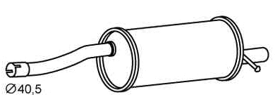 Rear Muffler (RS-495)