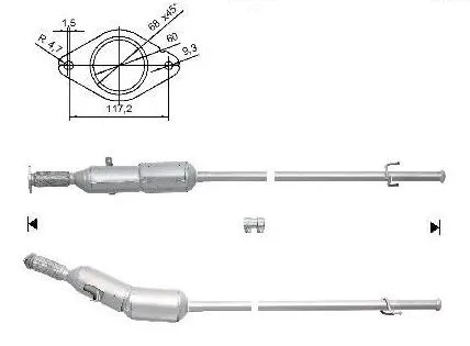 Soot/Particulate Filter, exhaust system (RK-800SIC)
