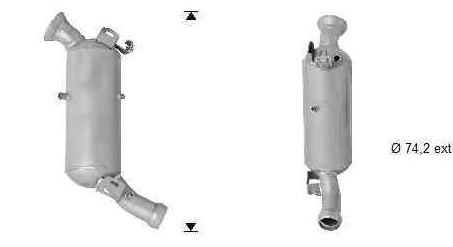 Soot/Particulate Filter, exhaust system (MK-901SIC)