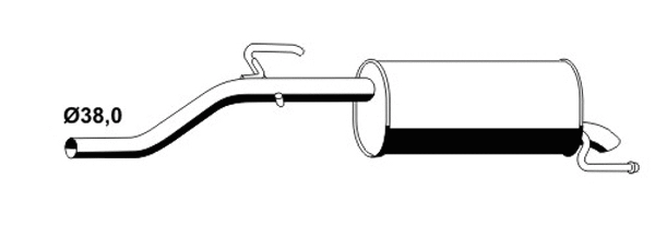 Rear Muffler (OS-671ERNS)