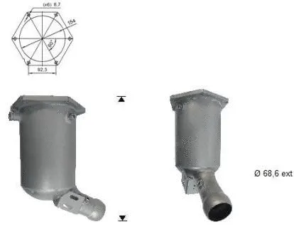 Soot/Particulate Filter, exhaust system (MK-314SIC)