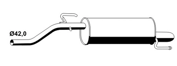 Rear Muffler (OS-725ERNS)