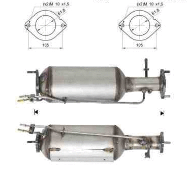 Soot/Particulate Filter, exhaust system (FK-897AT)