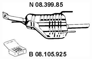 Rear Muffler (OS-422EBER)