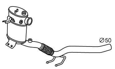 Soot/Particulate Filter, exhaust system (VK-429)