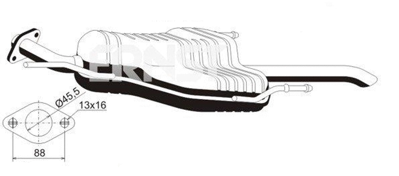 Rear Muffler (OS-466ERNS)