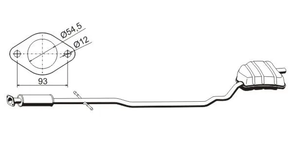 Rear Muffler (MOS-239ERNS)