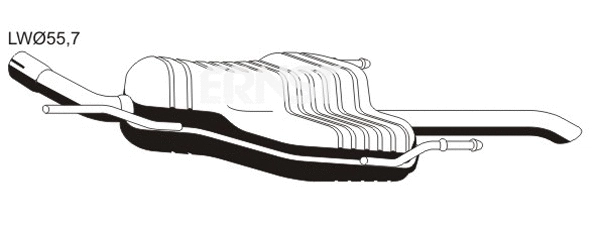 Rear Muffler (OS-629ERNS)