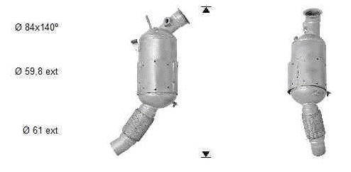 Soot/Particulate Filter, exhaust system (BK-864)
