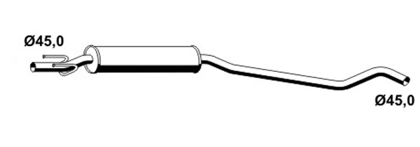 Centre Muffler (OS-433ERNS)