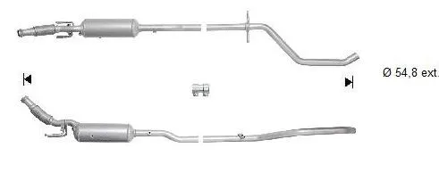 Soot/Particulate Filter, exhaust system (PGK-383SIC)