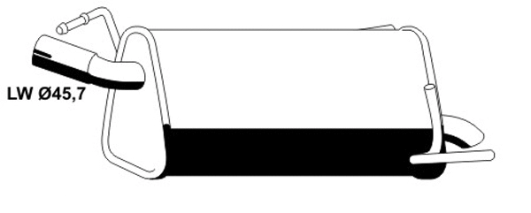 Rear Muffler (OS-618ERNS)