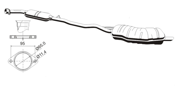 Rear Muffler (BS-156ERNS)