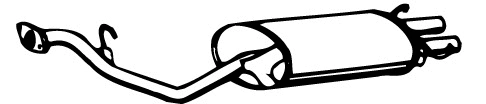 Rear Muffler (HOS-37)