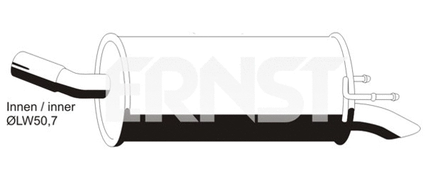 Rear Muffler (OS-537ERNS)