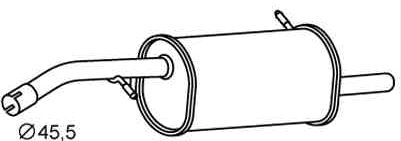 Rear Muffler (CS-366)