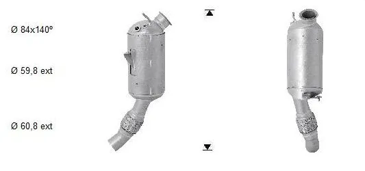 Soot/Particulate Filter, exhaust system (BK-879SIC)