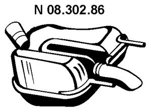 Rear Muffler (OS-593EBER)
