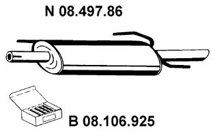 Rear Muffler (OS-461EBER)