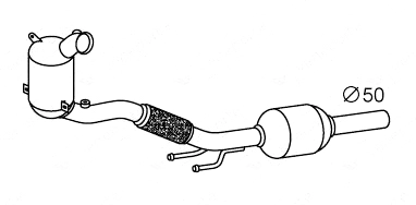 Soot/Particulate Filter, exhaust system (SEK-975)