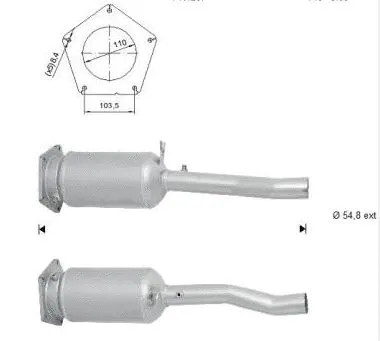 Soot/Particulate Filter, exhaust system (SEK-937SIC)