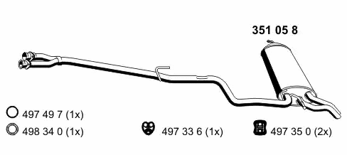 Rear Muffler (MS-315EB/ERN)