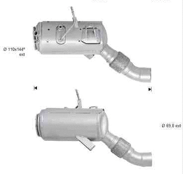 Soot/Particulate Filter, exhaust system (BK-827SIC)