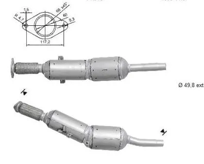 Soot/Particulate Filter, exhaust system (RK-328SIC)