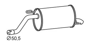 Rear Muffler (OS-598)